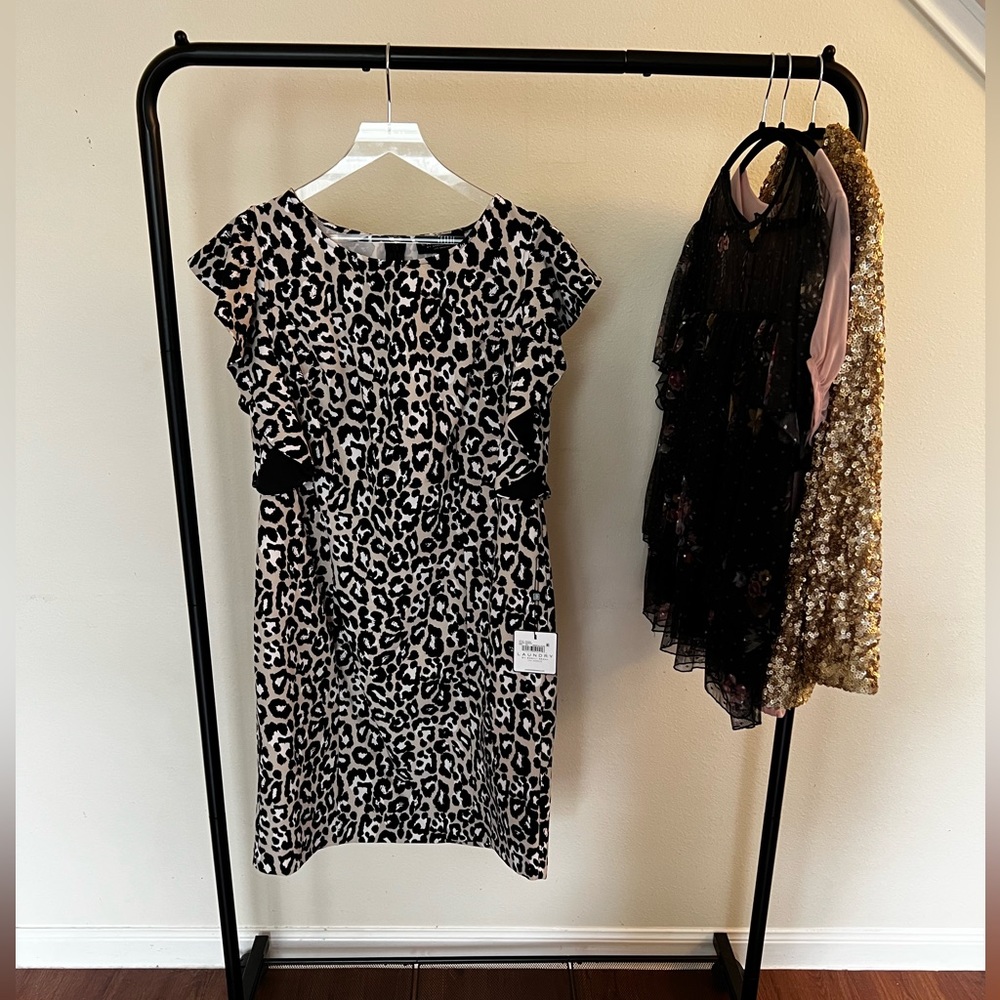 14W Laundry by Shelley Segal Animal Print Dress